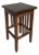 Antique Teak Wood Pedestal or Tall Side Table For Sale
