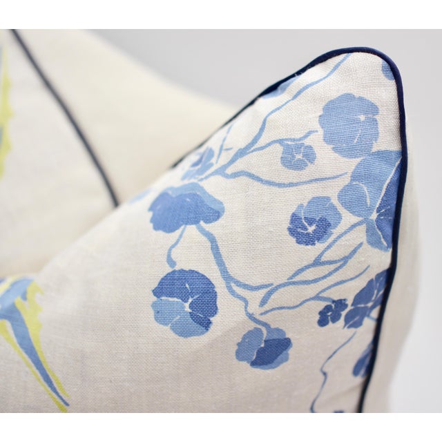 Lake August "Agave Americana" 24" Square Hand Blocked Linen Pillow For Sale In Atlanta - Image 6 of 8