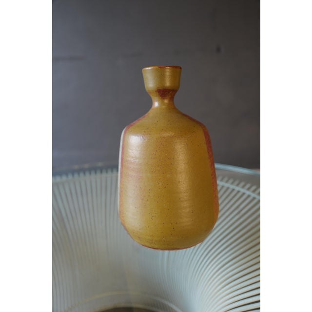 Mid-Century Modern Japanese Ceramic Pottery Vase For Sale - Image 3 of 13