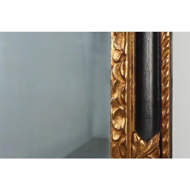 Carved Baroque Black and Giltwood Mirror, 1850s For Sale - Image 4 of 11