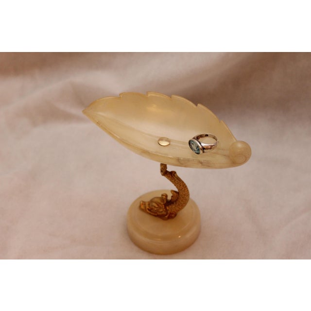 Footed Vase Gold Dolphin Decor, 1950s For Sale - Image 13 of 18