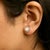 10K White Gold Heirloom-Style Pearl and Diamond Accent Halo Stud Earrings (I-J color, I1-I2 Clarity) For Sale - Image 4 of 5