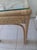 Coastal 1980s Bamboo Rattan Accent Table Glass Top Beige For Sale - Image 3 of 5