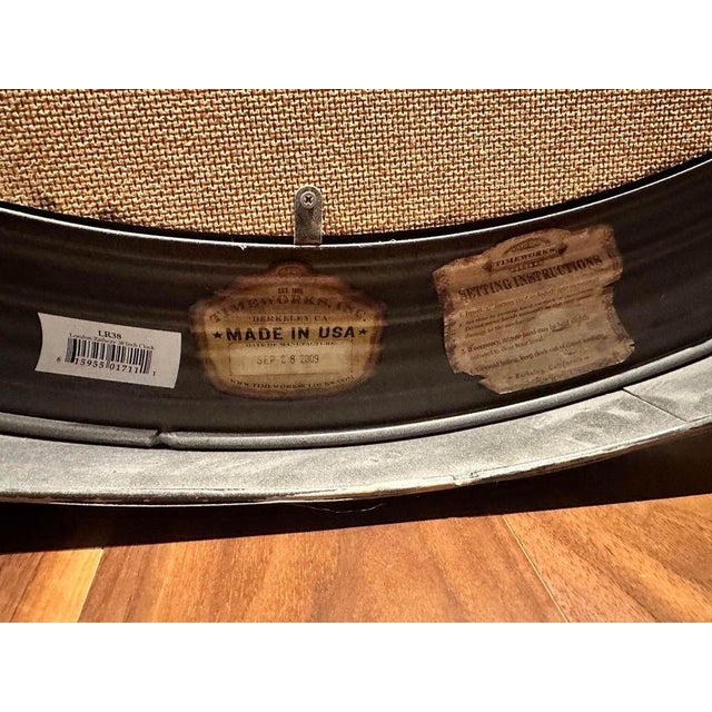 2000 - 2009 Restoration Hardware Large London Rail Wall Clock For Sale - Image 5 of 8