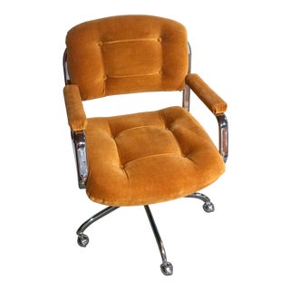 Vintage Haskell of Pittsburgh Velvet Office Chair For Sale
