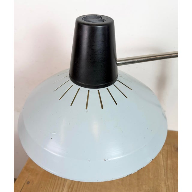 1970s Industrial Grey Factory Office Desk Lamp from Elektrosvit, 1970s For Sale - Image 5 of 18