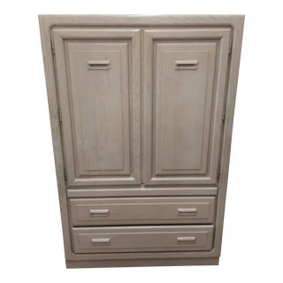 Stanley Furniture Solid Wood Mid-Century Modern Armoire For Sale