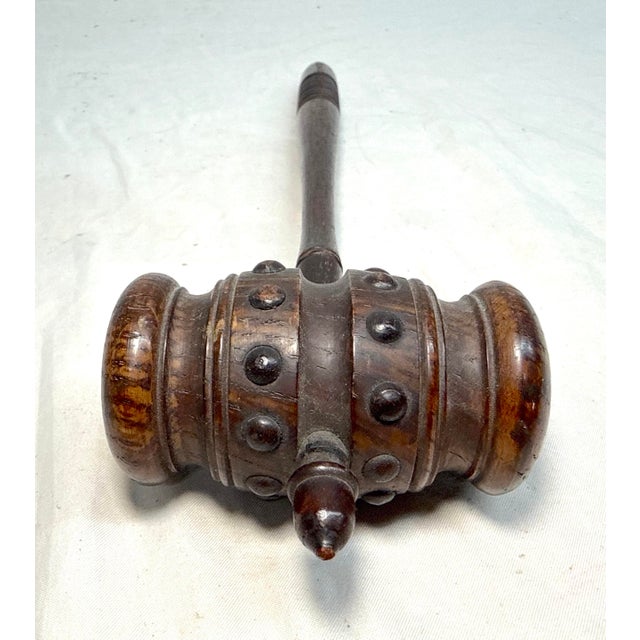 This rare antique 19th century handmade wooden judge gavel hammer is a unique piece of historical memorabilia that would...