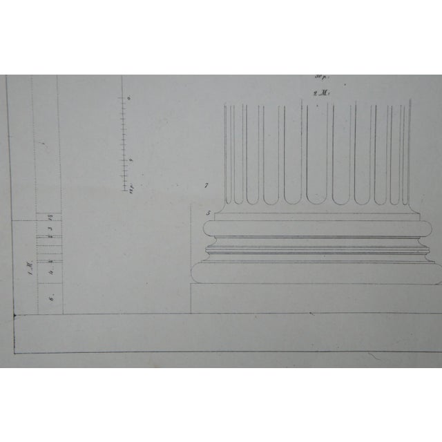 Antique Architectural Engravings Doric Column Corinthian Order Grecian - Pair For Sale - Image 6 of 12
