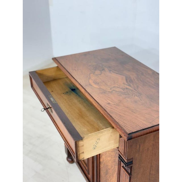 Brown Antique Gründerzeit Chest of Drawers, 1900 For Sale - Image 8 of 14