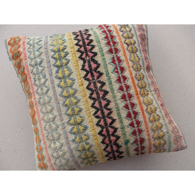 Art Deco Kilim Rug Pillow Cover 16" For Sale - Image 3 of 12
