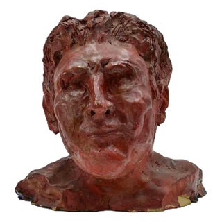 Sirio Pellegrini, Portrait, Terracotta Sculpture, 1960s For Sale