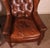Vintage Wingback Chesterfield Chairs in Brown Leather, 1990s, Set of 2 For Sale - Image 6 of 11