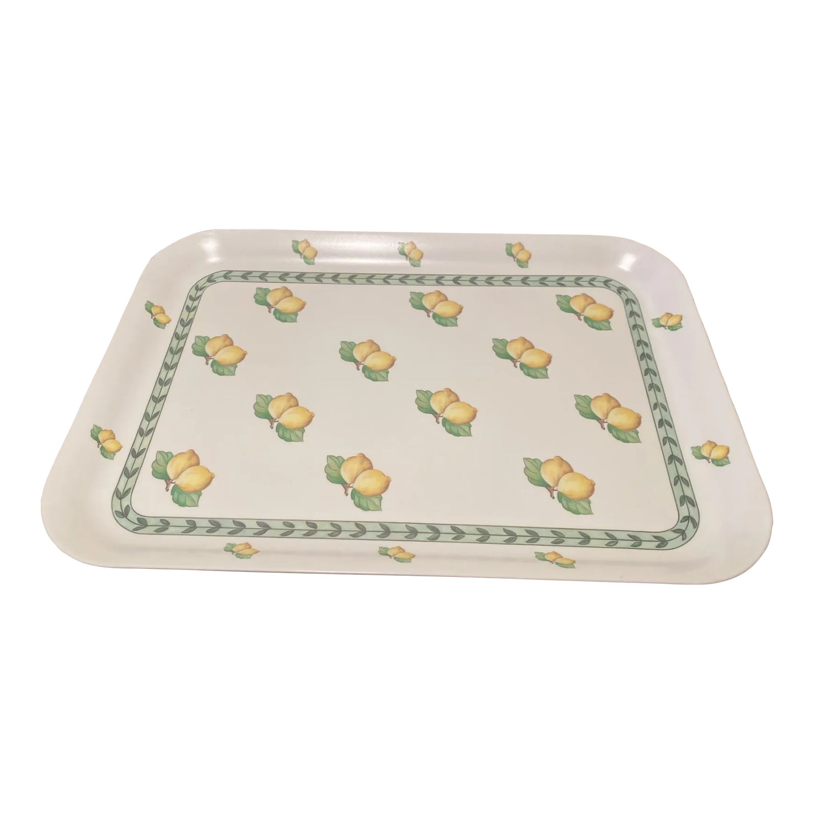 1990s Villeroy Boch French Garden Fleurence Melamine Lemon Tray