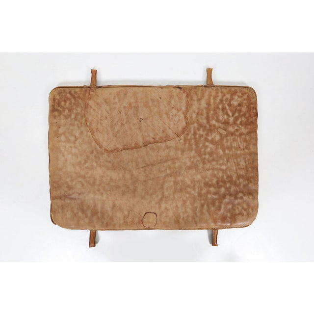 Vintage Industrial Gym Mat in Thick Cow Leather, Belgium, 1930s For Sale - Image 7 of 10