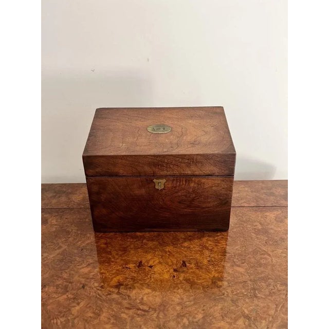 Brown Victorian Rosewood Stationary Box, 1880s For Sale - Image 8 of 9