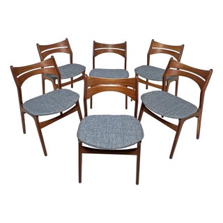 Erik Buch Danish Modern Teak Dining Chairs - Set/6 For Sale