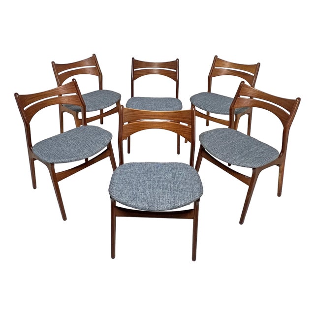 Erik Buch Danish Modern Teak Dining Chairs - Set/6 For Sale