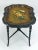 Black 19th Century Polychrome Black Lacquer Tole Tray Table For Sale - Image 8 of 12