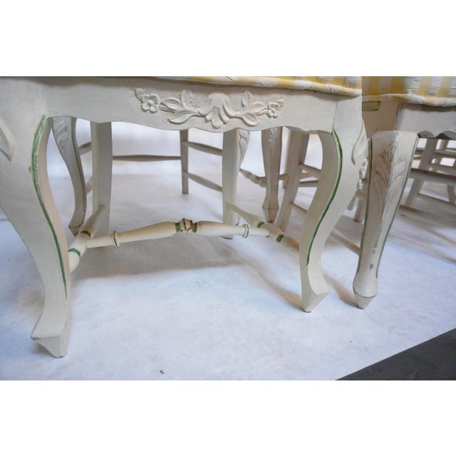 Set of 10 French Country Ladder Back Painted Chairs For Sale - Image 15 of 18