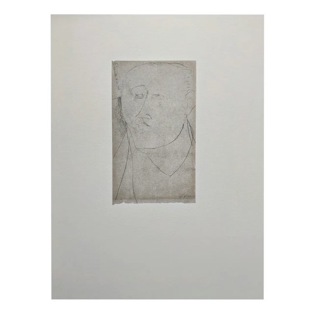 Amedeo Modigliani, Man's portrait(Il Frate), Limited Edition Lithograph, Early 20th Century For Sale