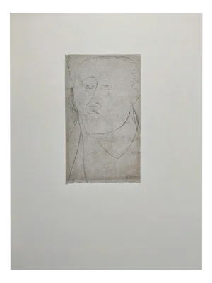 Amedeo Modigliani, Man's portrait(Il Frate), Limited Edition Lithograph, Early 20th Century