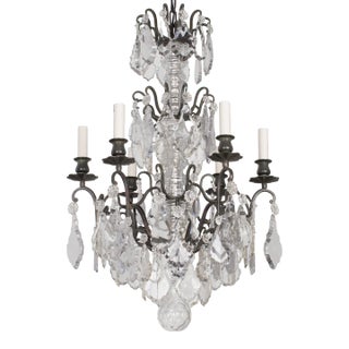 French Louis XV Style Crystal Chandelier For Sale