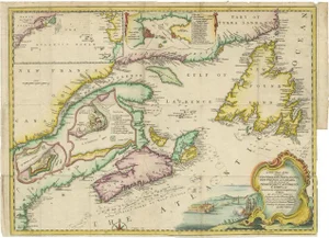 Antique Map Dedicated to British Merchants Trading to North America, 1746