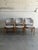 This exceptional set of 6 dining chairs features a fluid organic silhouette with curved floating backrests and sculpted...