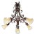 French Country Wrought Steel Chandelier For Sale