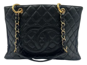 Chanel Black Quilted Leather Tote Bag 2008