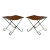 Pair of Leather Slung Stools For Sale