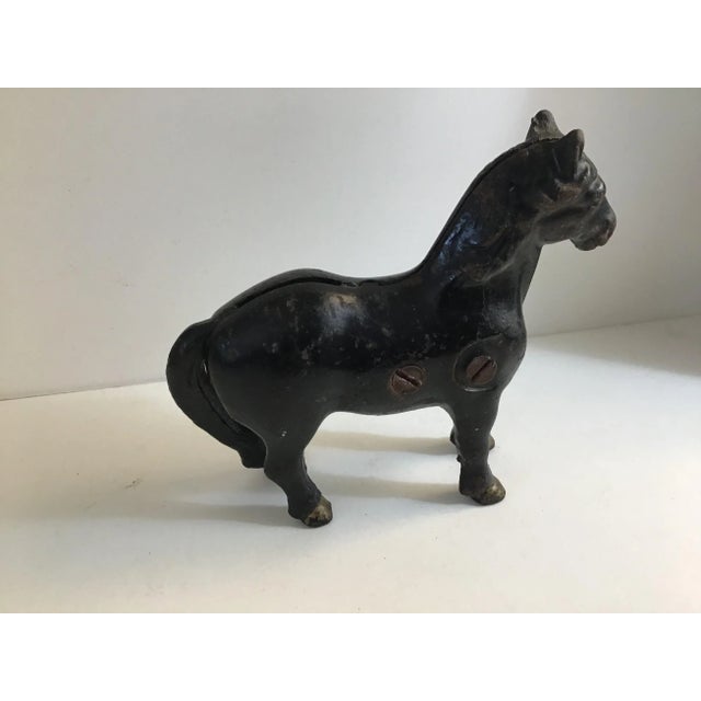 Late 19th Century Antique Late 19th Century Cast Iron Horse Still Bank For Sale - Image 5 of 6