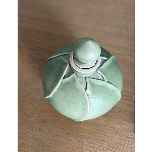 Ceramic Handcrafted Studio Pottery Bottle W/Stopper For Sale - Image 7 of 8