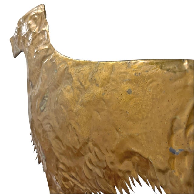 Mid 20th Century Vintage Hammered Brass English Setter Weathervane For Sale - Image 5 of 14