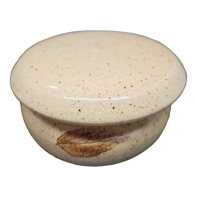 Handcrafted Station 2 Pottery French Butter Dish, Signed For Sale