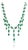 18k White Gold 22.17ct Natural Emerald Chandelier Vintage Necklace With Diamonds For Sale