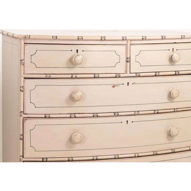 Pair of Faux Bamaboo Chests oF Drawers, French 19th Century For Sale - Image 11 of 12