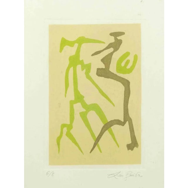 Leo Guida, Abstract Figures, 1970s, Etching For Sale - Image 4 of 4