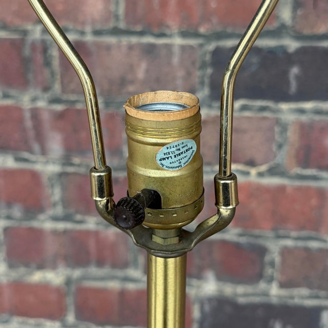 Mid-Century Tapered Ceramic Lamp With Brushed Glaze For Sale - Image 9 of 11