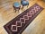 Cabin Vintage Persian Malayer Runner, Handwoven Rug in Geometric Pattern, Ivory & Red, 3’ X 10’ For Sale - Image 3 of 12