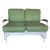 Mid-Century Modern Streamline Art Deco Aluminum Patio/Outdoor Settee Slider/Rocking , Pair For Sale - Image 3 of 7