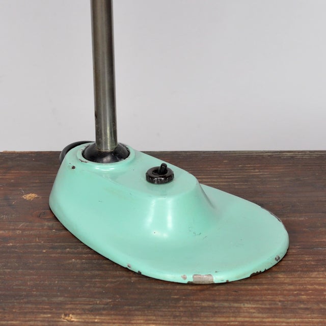 Metal Vintage Art Deco Streamline Moderne Style Desk Lamp, 1940s For Sale - Image 7 of 10