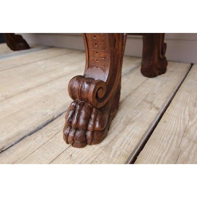 Italian Neo-Renaissance Desk in Walnut, 19th Century For Sale - Image 9 of 18