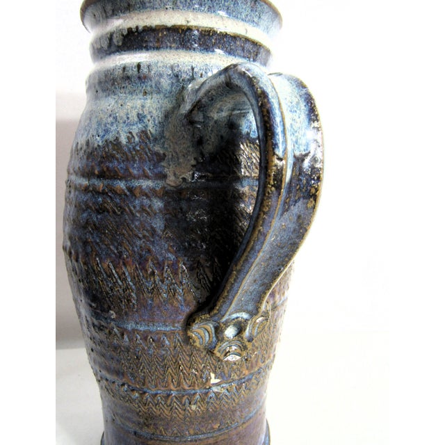 Late 19th Century Salt Glazed Studio Pottery Stoneware Pitcher For Sale - Image 10 of 13