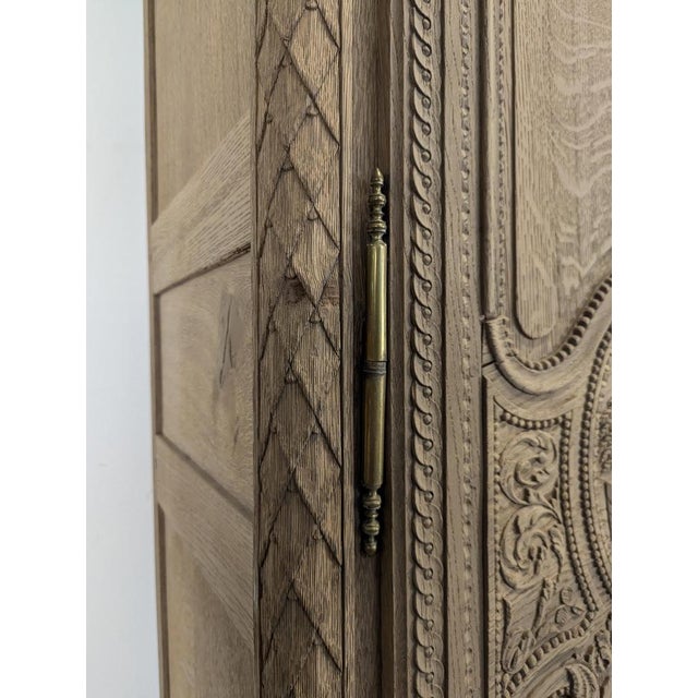 Normandy Oak Wardrobe with Bouquet For Sale - Image 5 of 12