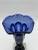 Blue Antique Pressed Glass Vase on a Marble Stand, Cobalt Colour, New England Glass Co, Circa 1840 For Sale - Image 8 of 11