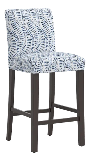 Chelsea Bar Stool in Blue Snake Skin