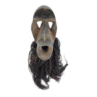 Early 20th Century Dan Passport Mask with Beard For Sale