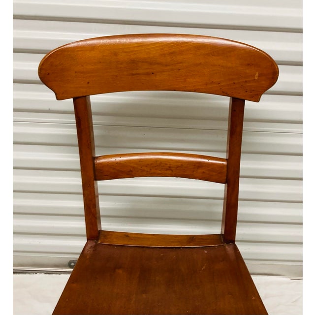 Brown English Regency 19th Century Mahogany Side Chair Turned Legs For Sale - Image 8 of 12